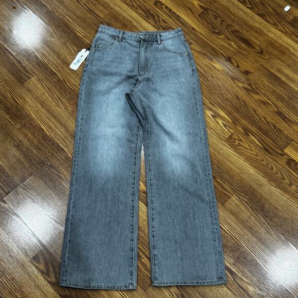 Rolla’s Heidi High-Rise Wide-Leg Jeans Gray Denim Retro 70s Style Pants Size 29 - Picture 10 of 13